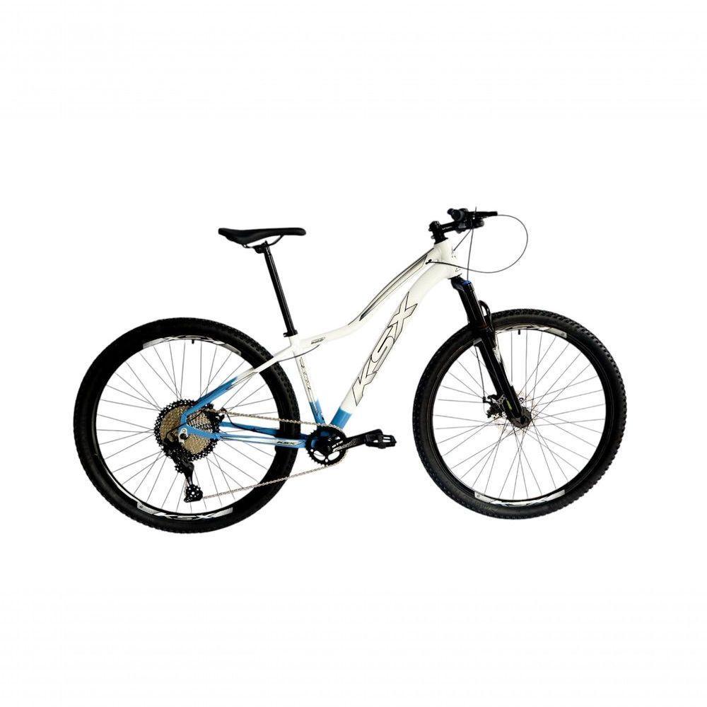Bicicleta Aro 29 Ksx Sd7 Feminina 12v Garfo Com Trava K7 11/50 Freios Hidráulicos Kit 1x12 - Azul/branco Tam. 15 - 1