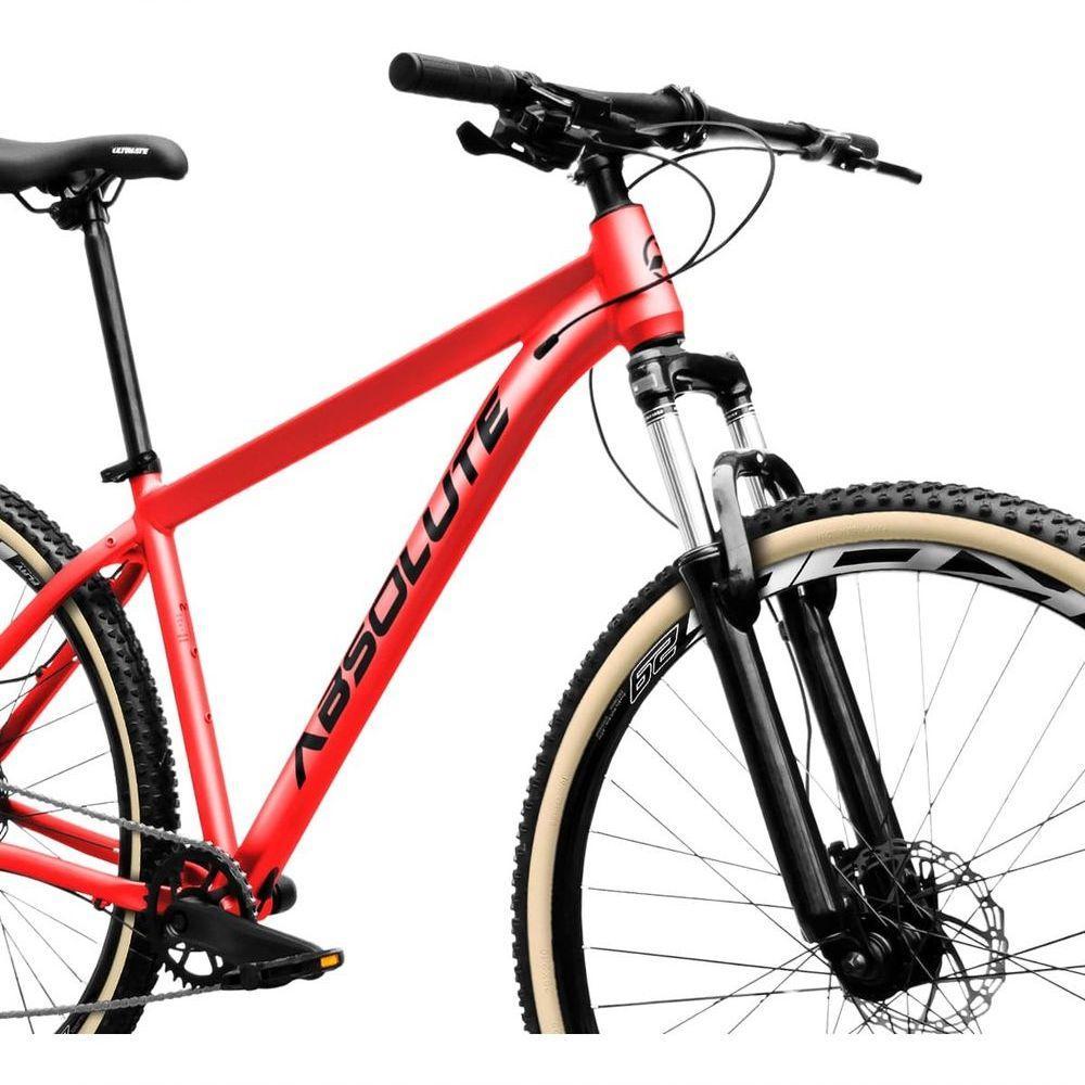 Bicicleta Aro 29 Absolute Nero 5 Aluminio 12v Garfo C/trava K7 Freios Hidráulicos Kit 1x12 Pneu C/faixa -vermelho Tam.19 - 3