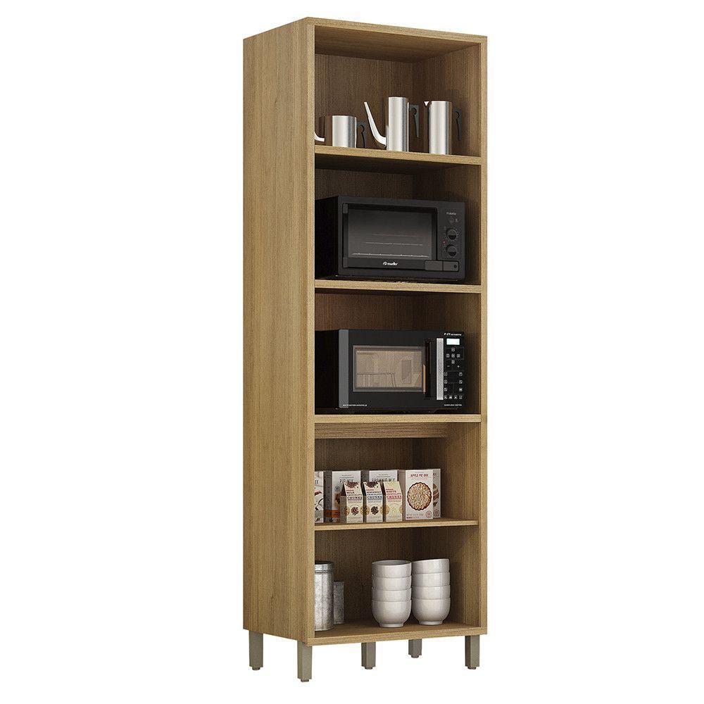 Paneleiro Com 2 Nichos 4 Portas Torino Valdemoveis Cinamomo/grafite - 8