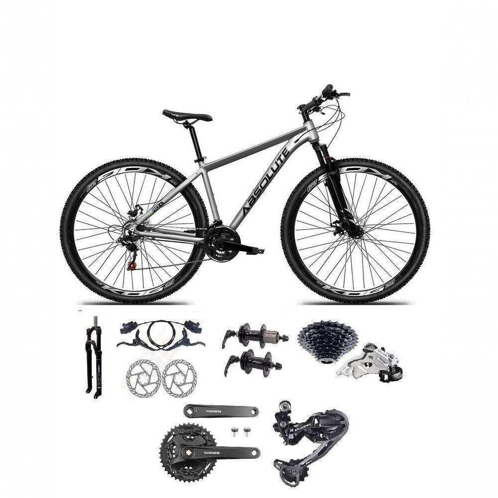 Bicicleta Aro 29 Absolute Nero 5 Câmbios Shimano Deore E Altus 27v Freio Hidraulico Garfo C/trava -cinza Tam.21 - 1
