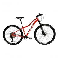 Bicicleta Aro 29 Ksx Sd7 Feminina 12v Garfo Com Trava K7 11/50 Freios Hidráulicos Kit 1x12 - Vermelho/branco Tam. 17 - 1