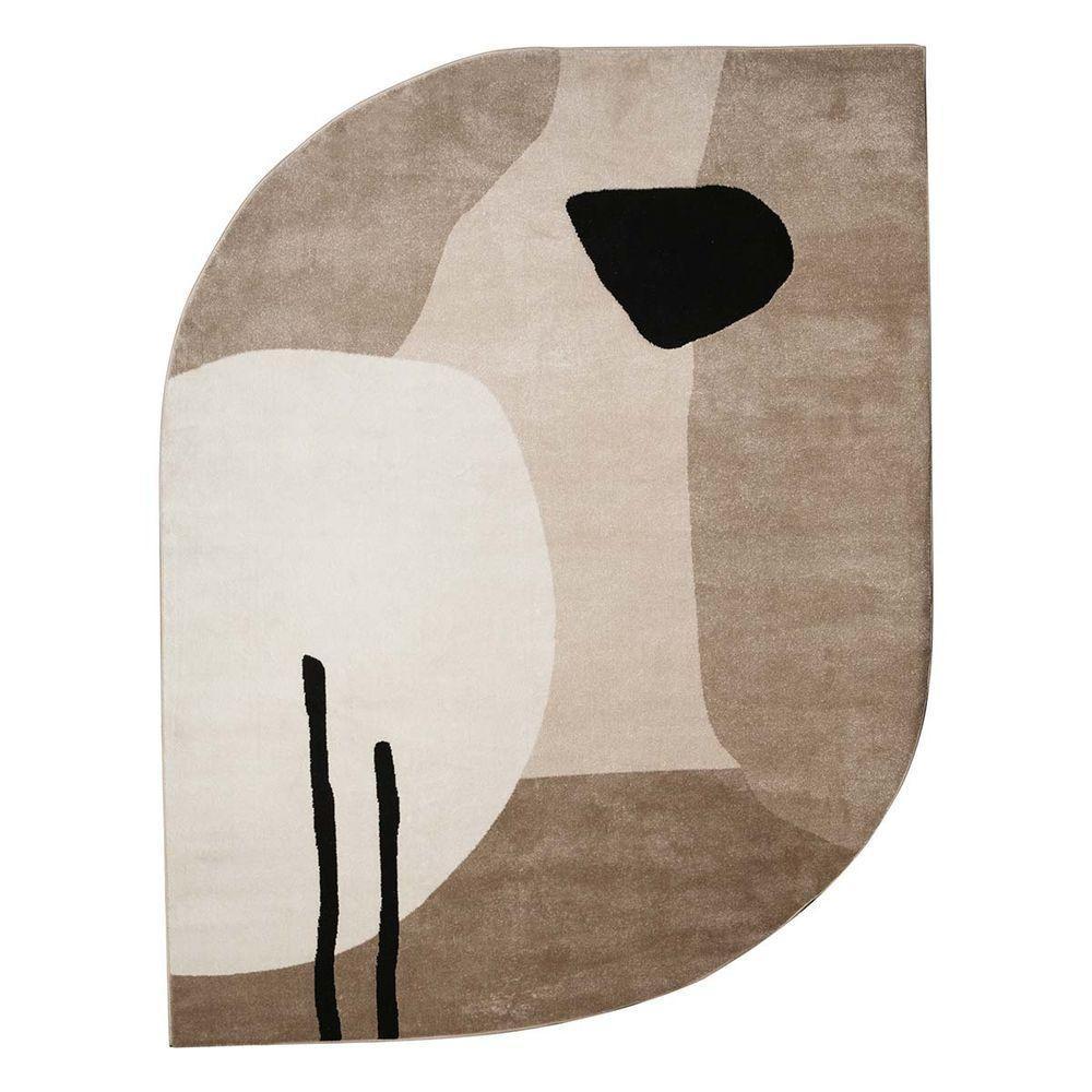 Tapete Sala Turco Waves 01 Bege-marrom 2,00x2,50m Orgânico Edantex - 1