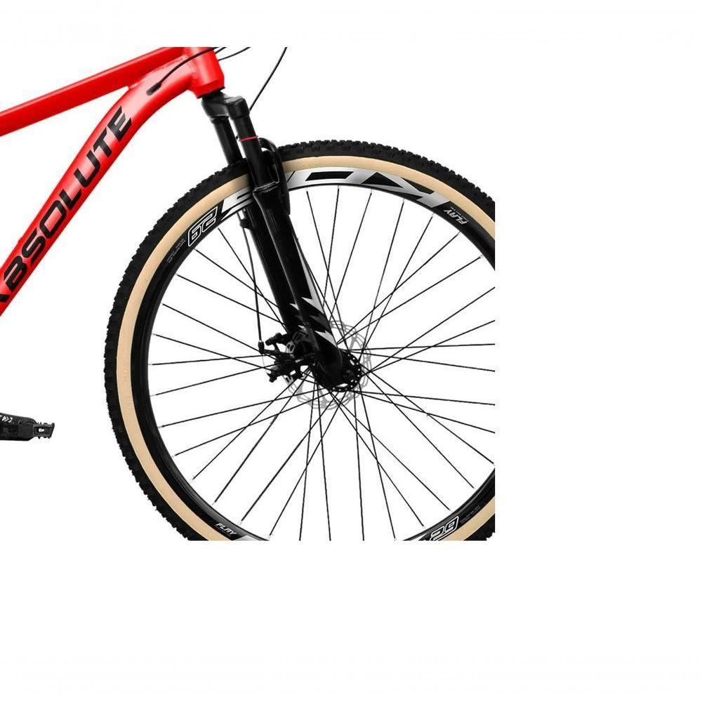 Bicicleta Aro 29 Absolute Nero 5 Câmbio Shimano 24v Acera K7 Garfo Trava Freio A Disco Pneu C/faixa - Vermelho Tam.19 - 4