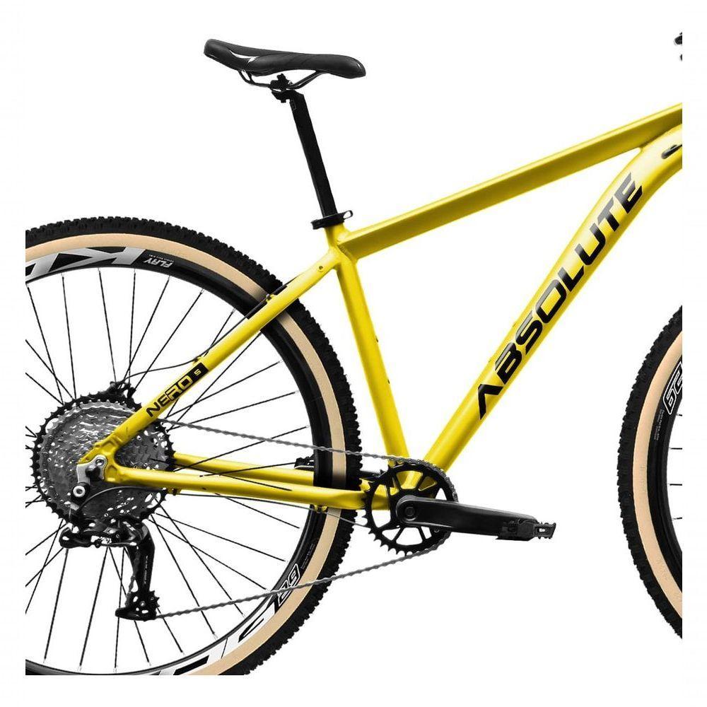 Bicicleta Aro 29 Absolute Nero 5 Aluminio 12v Garfo C/trava K7 Freios Hidráulicos Kit 1x12 Pneu C/faixa - Amarelo Tam.19 - 3