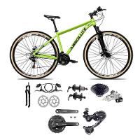 Bicicleta Aro 29 Absolute Nero 5 Câmbios Shimano Deore/altus 27v Freio A Oléo Garfo C/trava Pneu C/faixa -verde Tam.15 - 1