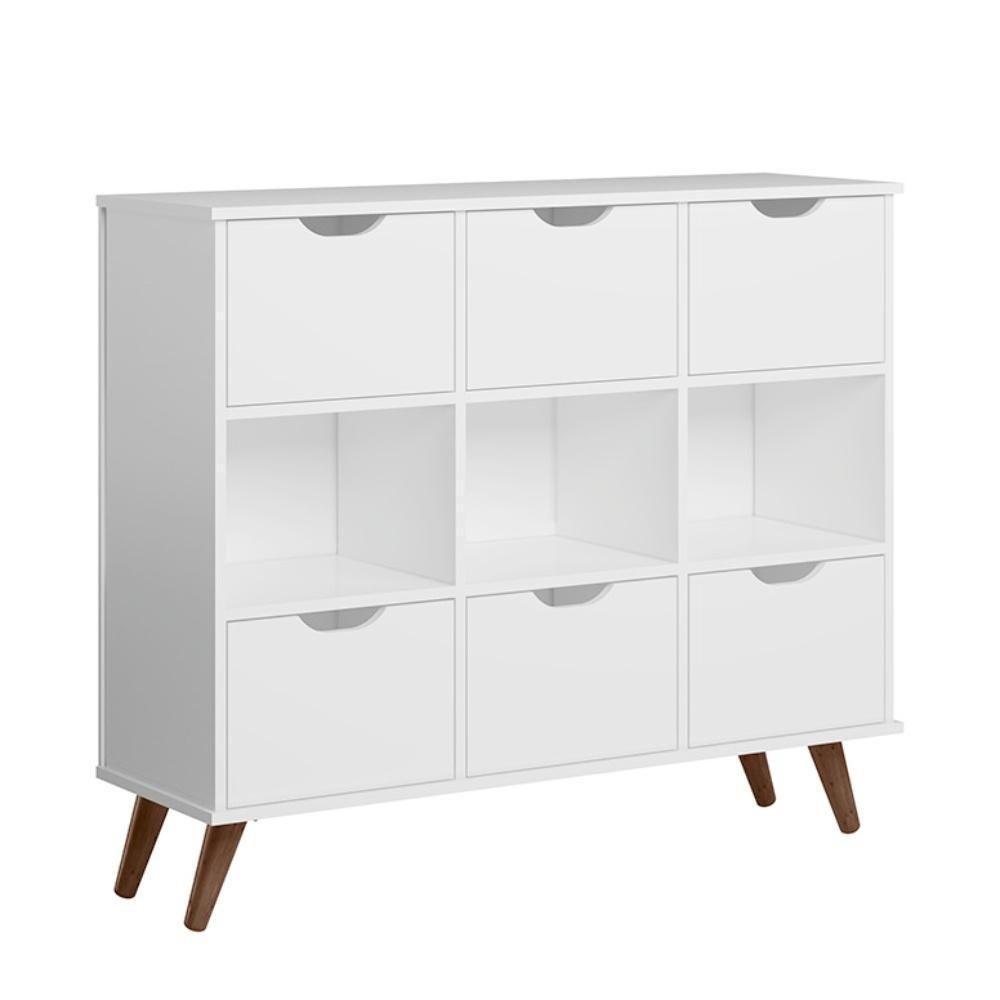 Nicho Organizador Branco Retrô (1478.69) + 2 Kits 3 Gavetas Brancas (1479.5) - 4