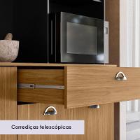 Cozinha Compacta 8 Portas 1 Gaveta 182 Cm Core Freijo Nero Ktp - 6