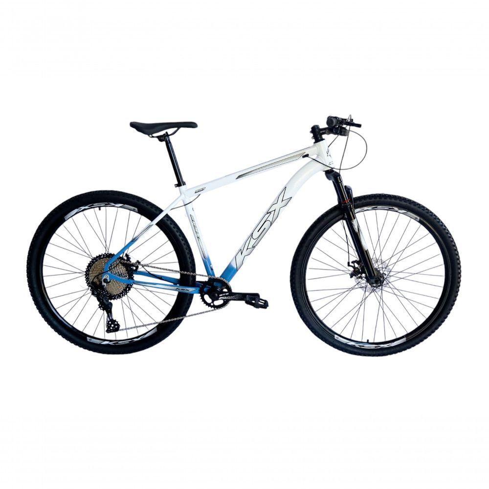 Bicicleta Aro 29 Ksx Sd7 12v Garfo Com Trava K7 11/50 Freios Hidráulicos Kit 1x12 - Azul Zimbro/branco Tam. 21 - 1