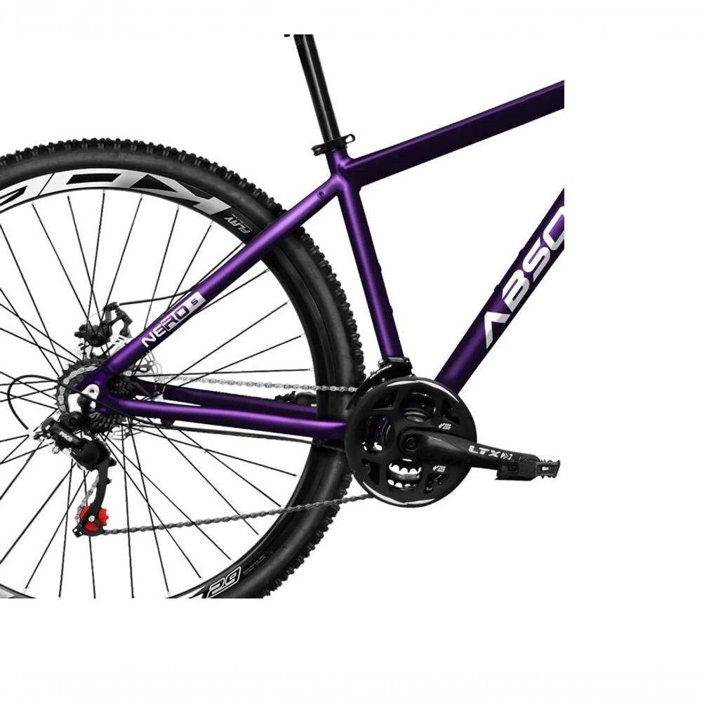 Bicicleta Aro 29 Absolute Nero 5 Câmbios Shimano Deore E Altus 27v Freio Hidraulico Garfo C/trava -roxo Tam.19 - 2