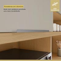 Cozinha Realeza 160 Cm 5 Portas 2 Gavetas 100% Mdf Realeza Carvalho/greige Nesher - 5