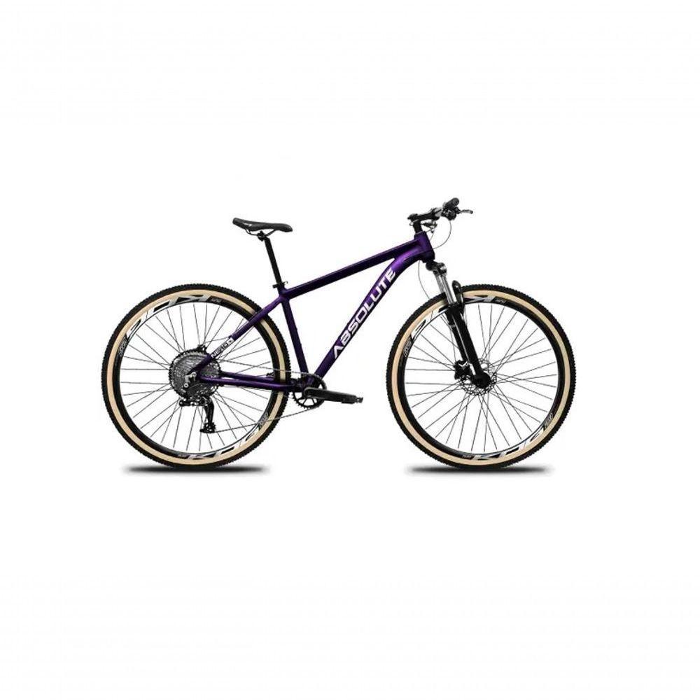 Bicicleta Aro 29 Absolute Nero 5 Aluminio 12v Garfo C/trava K7 Freios Hidráulicos Kit 1x12 Pneu C/faixa - Roxo Tam.15 - 1
