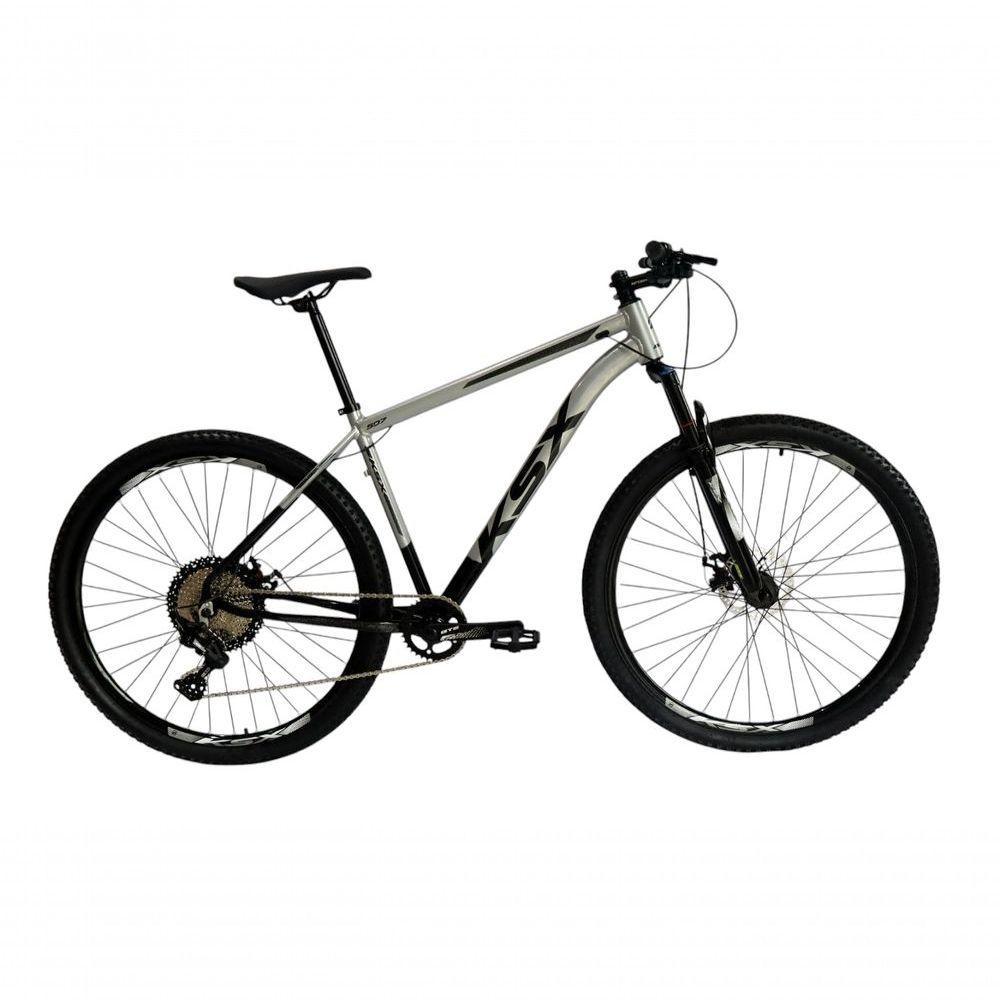 Bicicleta Aro 29 Ksx Sd7 12v Garfo Com Trava K7 11/50 Freios Hidráulicos Kit 1x12 - Preto/prata Tam. 17 - 1