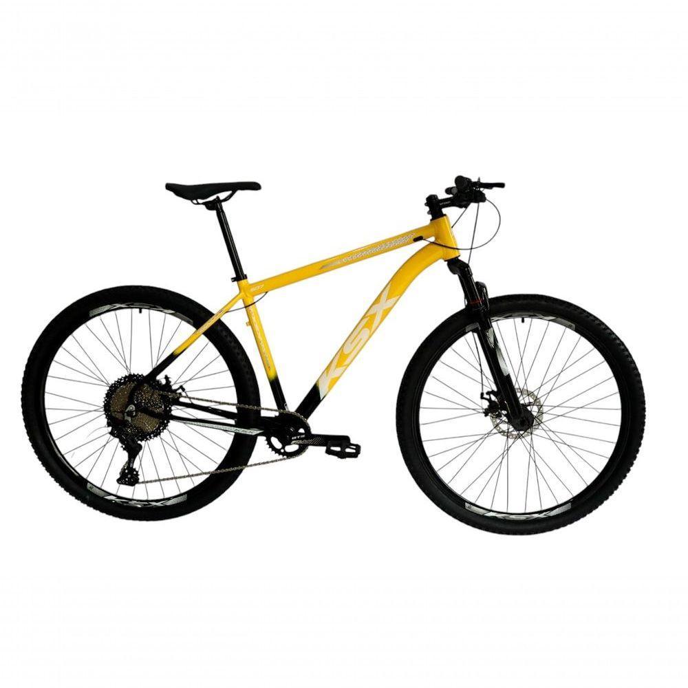 Bicicleta Aro 29 Ksx Sd7 12v Garfo Com Trava K7 11/50 Freios Hidráulicos Kit 1x12 - Preto/amarelo/branco Tam. 15 - 1