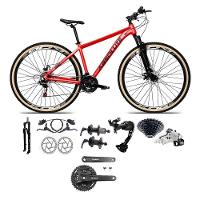 Bicicleta Aro 29 Absolute Nero 5 Câmbios Shimano Alívio/altus 27v Freio A Oléo Garfo Trava Pneu C/faixa -vermelho Tam.21 - 1