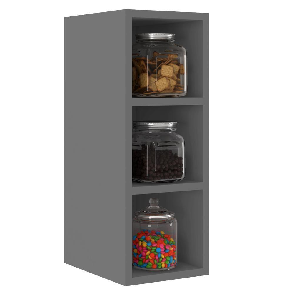 Nicho Aéreo Adega Vertical 20cm Pérola Z34 Grafite - Mpozenato - 1