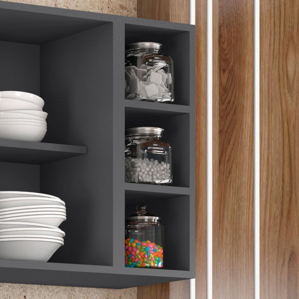 Nicho Aéreo Adega Vertical 20cm Pérola Z34 Grafite - Mpozenato - 2