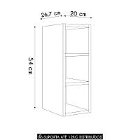 Nicho Aéreo Adega Vertical 20cm Pérola Z34 Grafite - Mpozenato