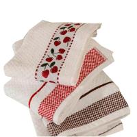 Kit Pano De Copa Lmpeter Atoalhado Com Barra Decorada Jacquard 45cmx70cm(06 Unidade)branco - 3