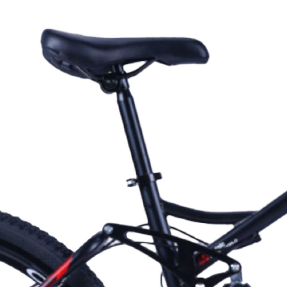 Bicicleta Aro 26 Bike Roda Magnésio Wct Fitness 21 Marchas Aço Carbono Preta Vermelha - 3