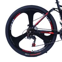 Bicicleta Aro 26 Bike Roda Magnésio Wct Fitness 21 Marchas Aço Carbono Preta Vermelha - 6