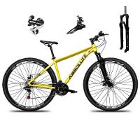 Bicicleta Aro 29 Absolute Nero 5 Câmbio Shimano 24v Acera K7 Garfo Trava Freio A Disco - Amarelo Tam.19 - 1
