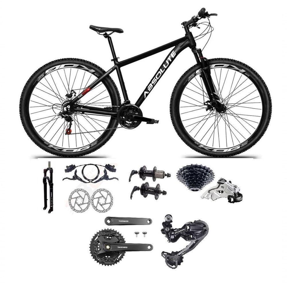 Bicicleta Aro 29 Absolute Nero 5 Câmbios Shimano Deore E Altus 27v Freio Hidraulico Garfo C/trava -preto Tam.15 - 1