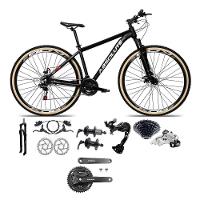 Bicicleta Aro 29 Absolute Nero 5 Câmbios Shimano Alívio/altus 27v Freio A Oléo Garfo Trava Pneu C/faixa -preto Tam.19 - 1
