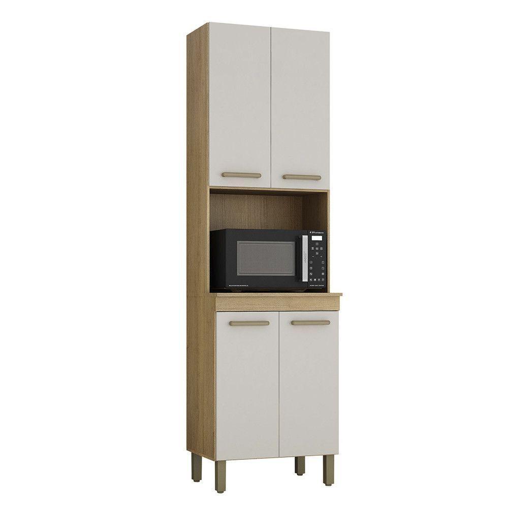 Paneleiro Com Nicho 4 Portas São Luis Valdemoveis Cinamomo/off White - 10