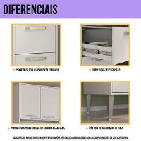 Armário De Cozinha Modulada Completa Compacta 294cm Com Balcão De Pia Multimóveis Mp2280 Branco/lacca Fumê - 6