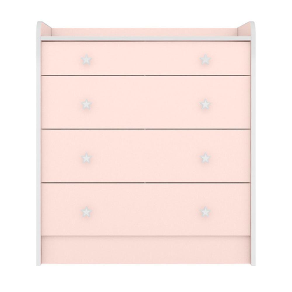 2523 - Comoda Com Trocador Doce Sonho Rosa Acetinado (2523.91) - 4