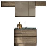 Cozinha Modulada 4 Pecas 260 Cm Mdp Maxxi Nogal Kappesberg Nogal - 1