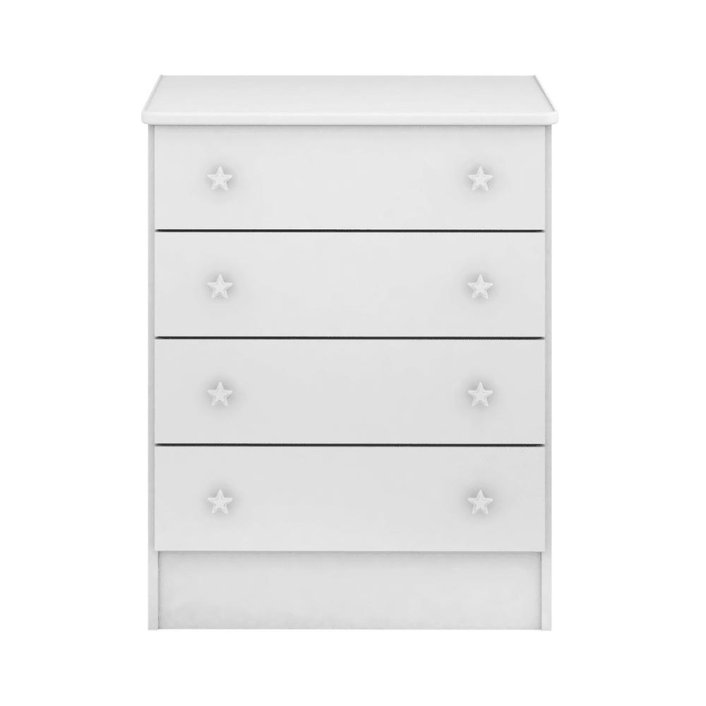 777 - Comoda 4 Gavetas Doce Sonho Branco/branco (777.5) + 825 - G. Roupa Inf. 2pts Doce Sonho Branco/branco (825.5) - 7