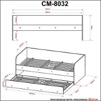 Bicama Solteiro Estilo Sofá Com Auxiliar Branco - 8