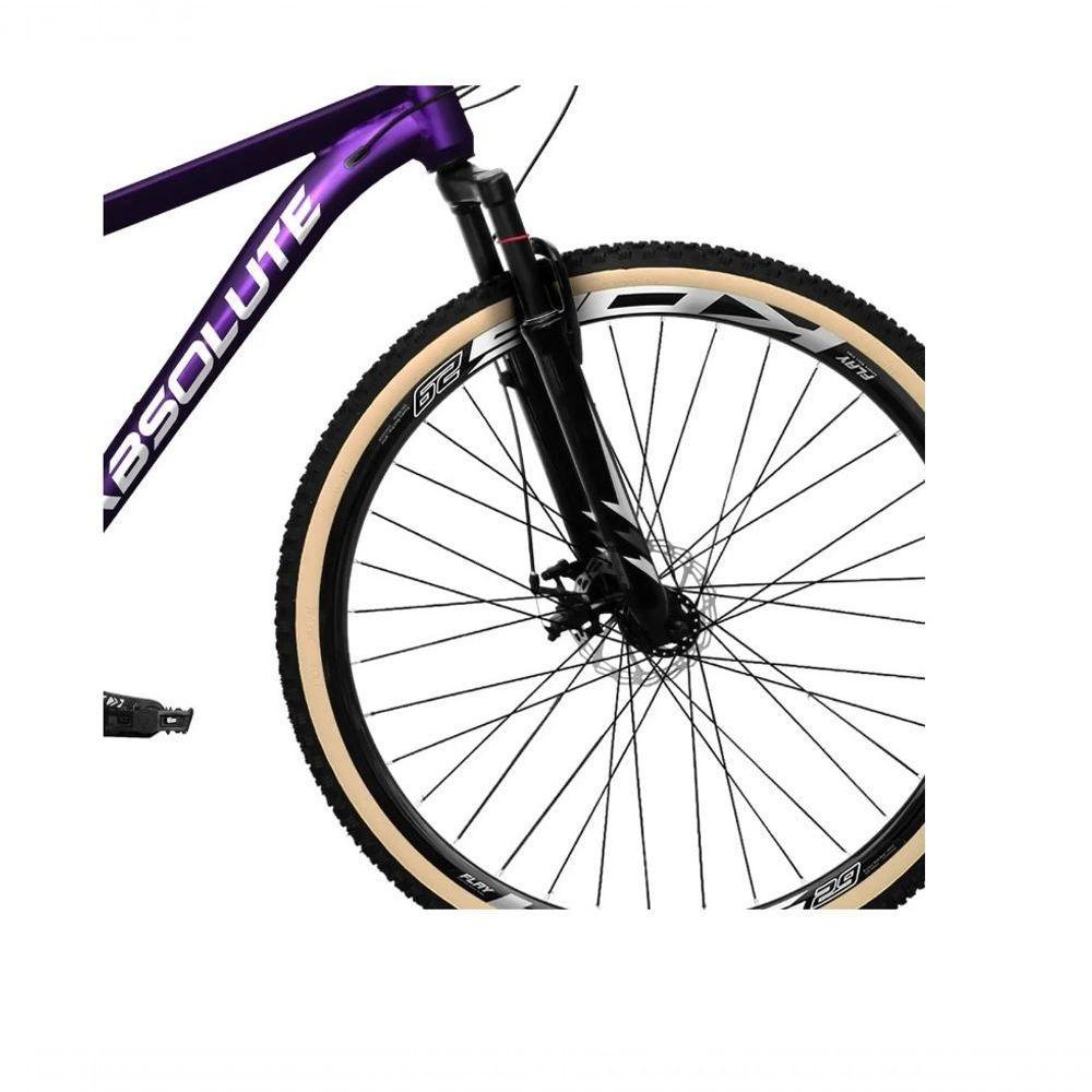 Bicicleta Aro 29 Absolute Nero 5 Câmbios Shimano Deore/altus 27v Freio A Oléo Garfo C/trava Pneu C/faixa -roxo Tam.19 - 2