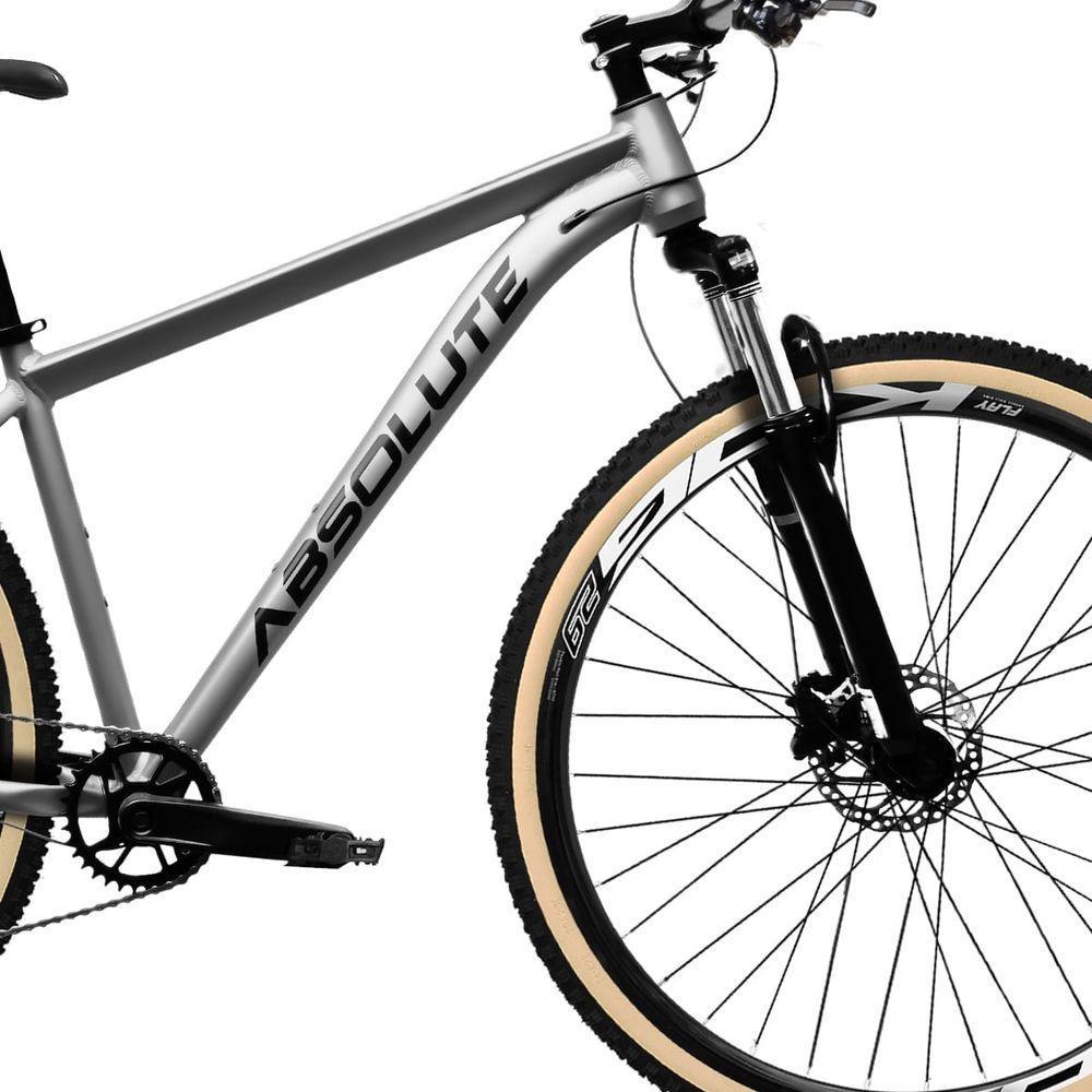 Bicicleta Aro 29 Absolute Nero 5 Aluminio 12v Garfo C/trava K7 Freios Hidráulicos Kit 1x12 Pneu C/faixa - Cinza Tam.21 - 3