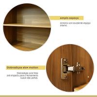 Paneleiro Torre Quente 2 Portas 1 Gaveta Princesa Freijó/grafite Nesher Móveis - 5