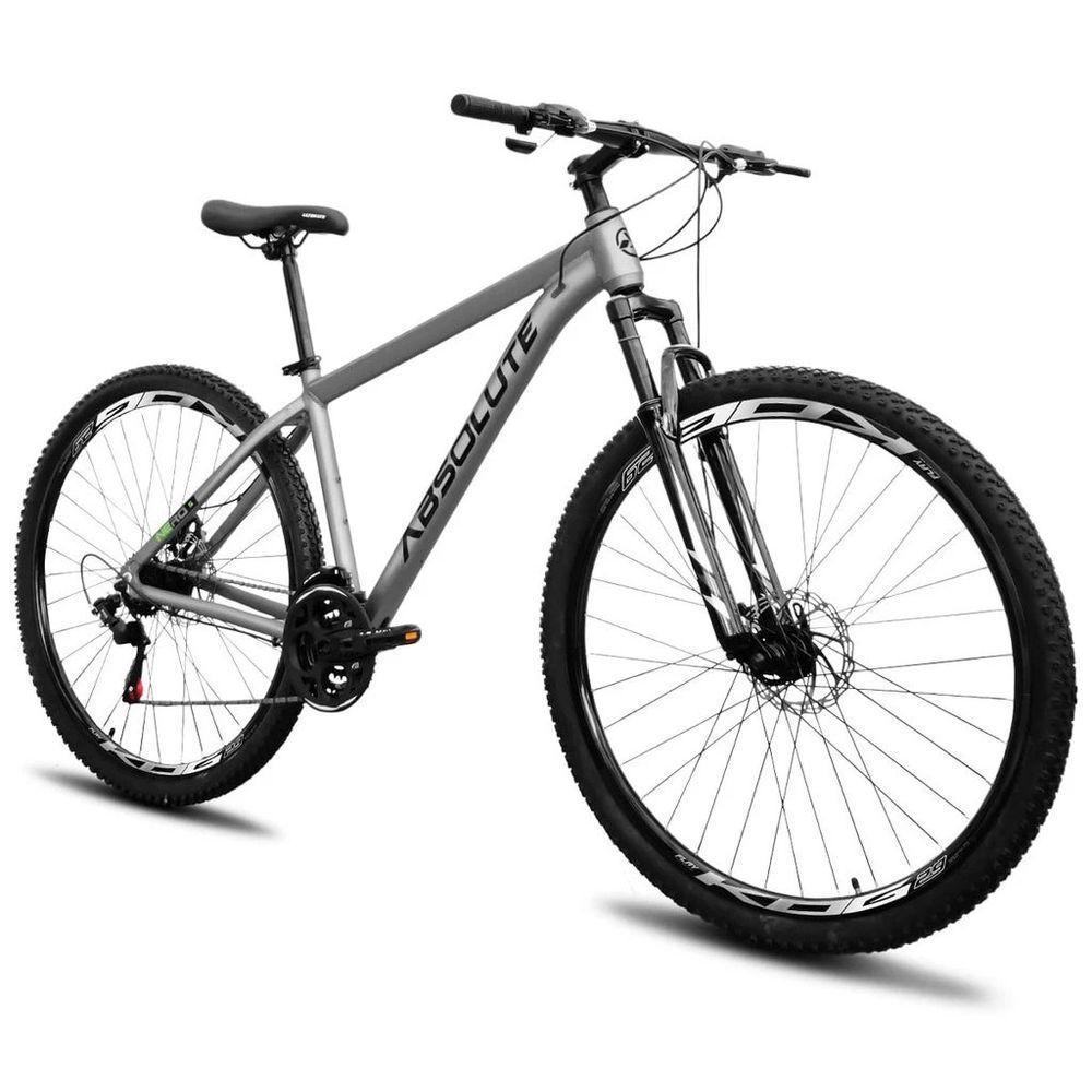Bicicleta Aro 29 Absolute Nero 5 Alumínio 2x9 18v K7 Freios Hidráulicos Garfo Com Trava - Cinza Tam.19 - 2