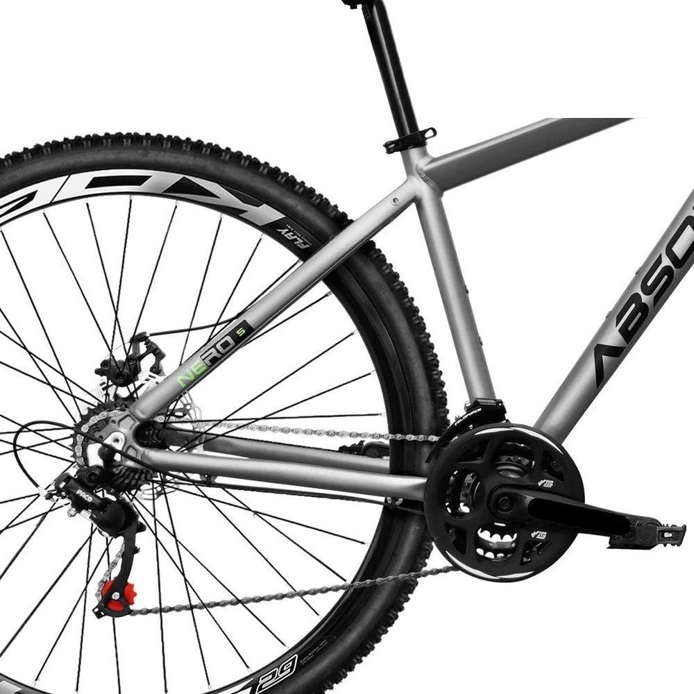 Bicicleta Aro 29 Absolute Nero 5 Alumínio 2x9 18v K7 Freios Hidráulicos Garfo Com Trava - Cinza Tam.19 - 3