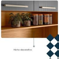 Cozinha Compacta 6 Portas 2 Gavetas 161 Cm Montesa Freijo Gris Ktp - 6