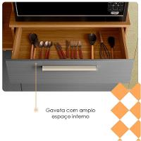 Cozinha Compacta 6 Portas 2 Gavetas 161 Cm Montesa Freijo Gris Ktp - 7
