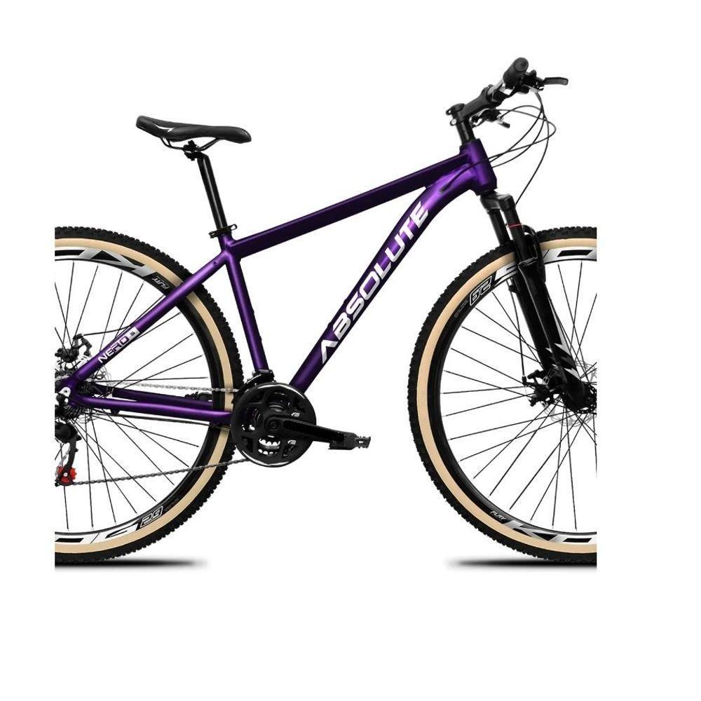 Bicicleta Aro 29 Absolute Nero 5 Câmbios Shimano Deore/altus 27v Freio A Oléo Garfo C/trava Pneu C/faixa -roxo Tam.17 - 2
