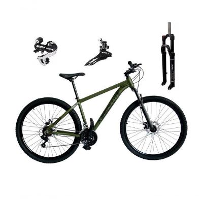 Bicicleta Aro 29 Absolute Nero 5 Câmbio Shimano 24v Acera K7 Garfo Trava Freio A Disco - Oliva Tam.21