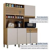 Armário De Cozinha 5 Portas 1 Gaveta Canastra Valdemóveis Cinamomo/off White - 3