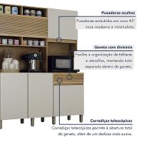 Armário De Cozinha 5 Portas 1 Gaveta Canastra Valdemóveis Cinamomo/off White