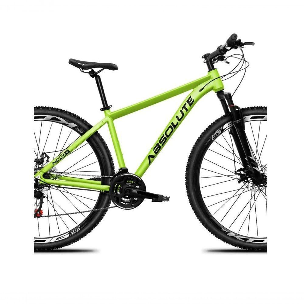 Bicicleta Aro 29 Absolute Nero 5 Câmbio Shimano 24v Acera K7 Garfo Trava Freio A Disco - Verde Tam.21 - 3