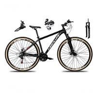 Bicicleta Aro 29 Absolute Nero 5 Câmbio Shimano 24v Acera K7 Garfo Trava Freio A Disco Pneu C/faixa - Preto Tam.21 - 1