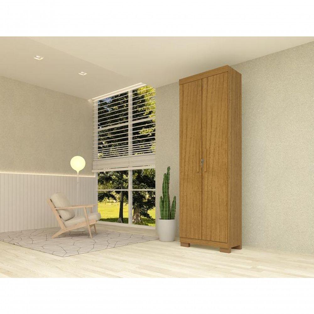 Kit 2 Armário Multiuso Israel 2 Portas Com Chave 100% Mdf Linhamobília Cinamomo - 2