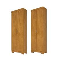Kit 2 Armário Multiuso Israel 2 Portas Com Chave 100% Mdf Linhamobília Cinamomo - 1