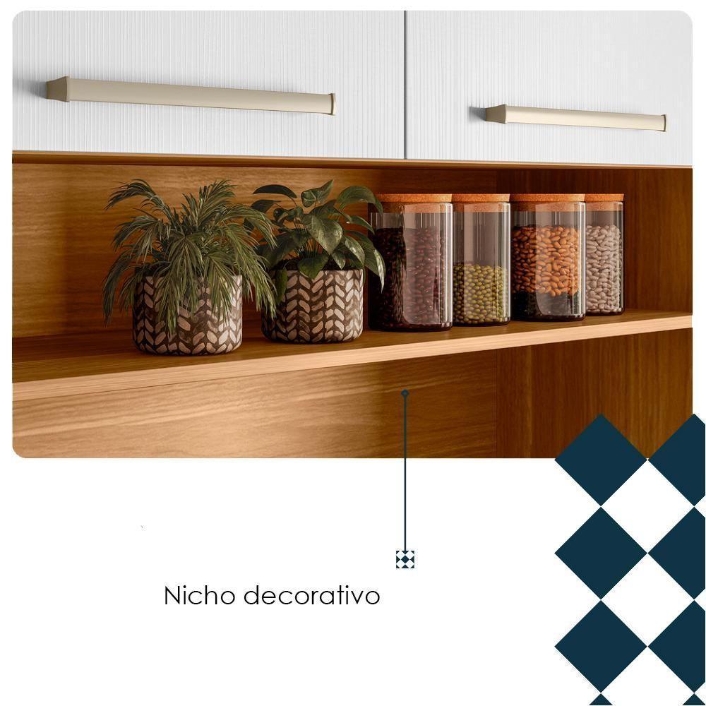 Cozinha Compacta 6 Portas 2 Gavetas 161 Cm Montesa Freijo Supremo Ktp - 6