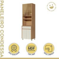Paneleiro 4 Portas 1 Gaveta Condessa 100% Mdf Nesher Móveis Carvalho/greige Nesher - 2
